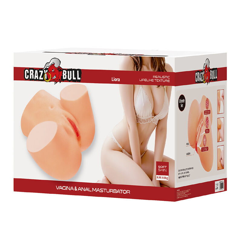 CRAZY BULL - LIORA XXL DOPPELTER VAGINAL- UND ANAL-VIBRATIONSMASTURBATOR – Bild 8