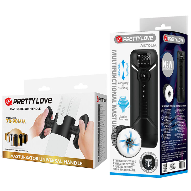 PRETTY LOVE - AETOLA MULTIFUNKTIONS-AUTOMATIK-MASTURBATOR MIT GRIFF, SCHWARZ – Bild 11