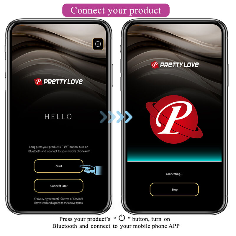 PRETTY LOVE - KLAY STOSS-EI-VIBRATOR, APP-STEUERUNG, LILA – Bild 9