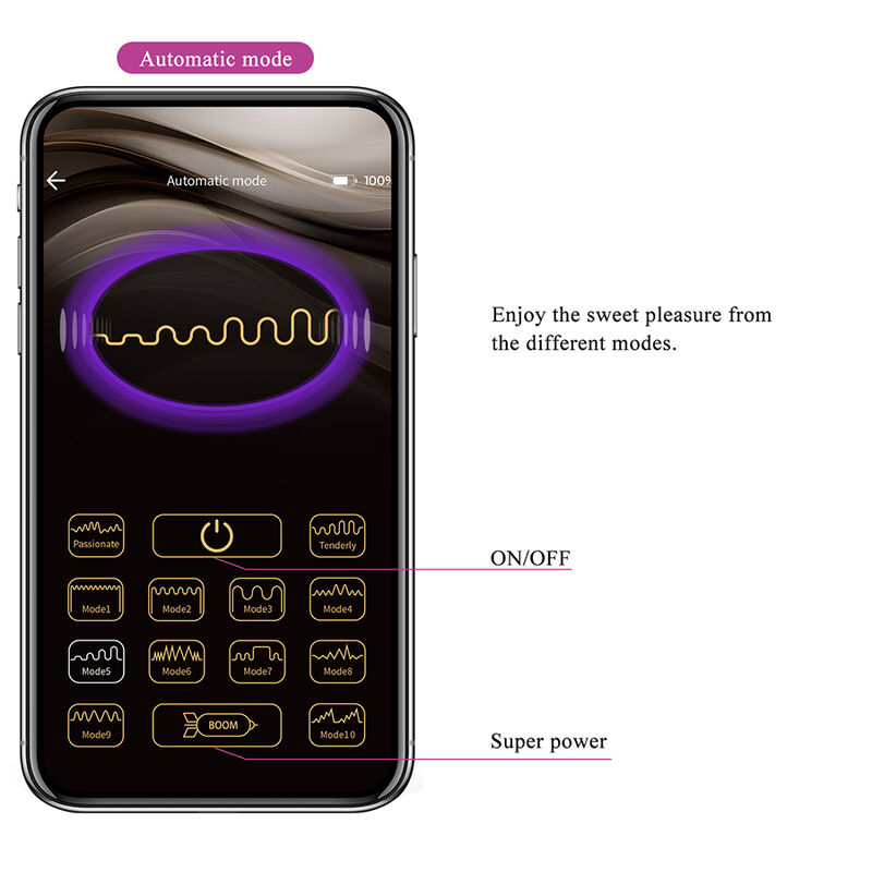 PRETTY LOVE - KLAY STOSS-EI-VIBRATOR, APP-STEUERUNG, LILA – Bild 16