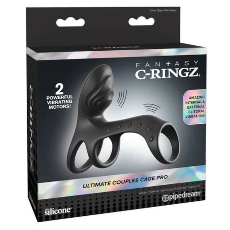 FANTASY C-RINGZ – ULTIMATIVER PAAR-CAGE-PRO-VIBRATIONS-PENISRING 19,5 CM – Bild 3