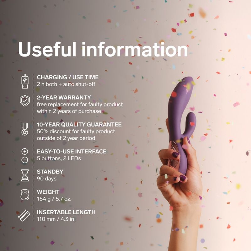 LELO - INA THRUST RABBIT STOSSVIBRATOR LILA – Bild 8
