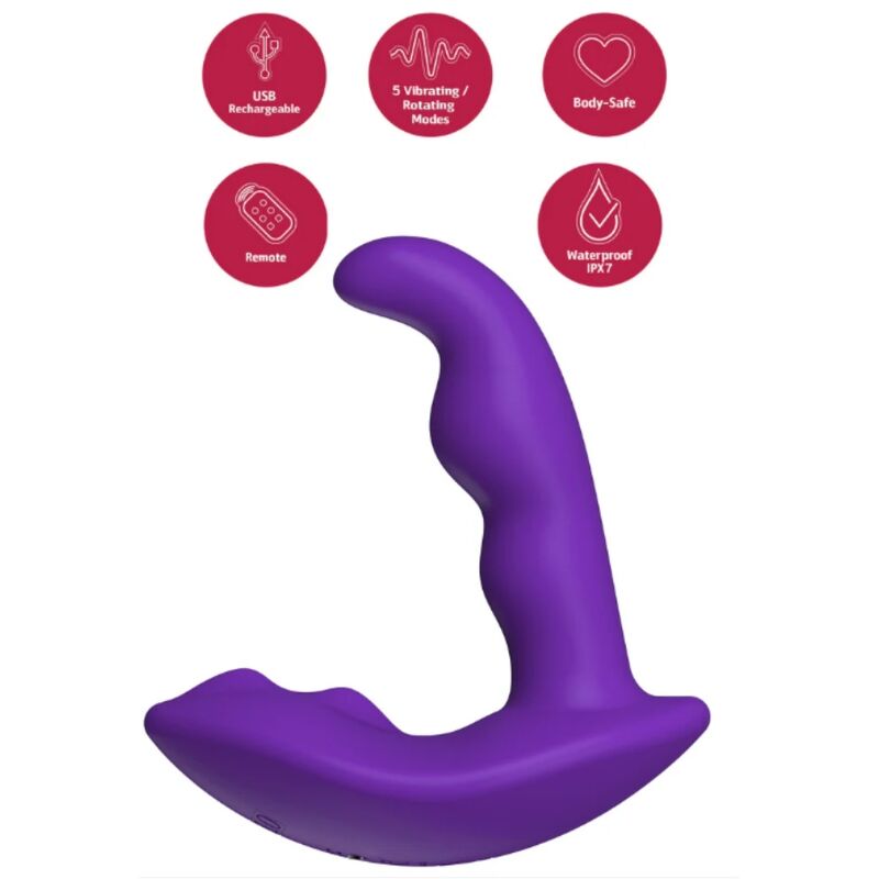 SHE.E.O – ROTIERENDER, VIBRIERENDER ANALSTIMULATOR MIT FERNBEDIENUNG – LILA – Bild 4