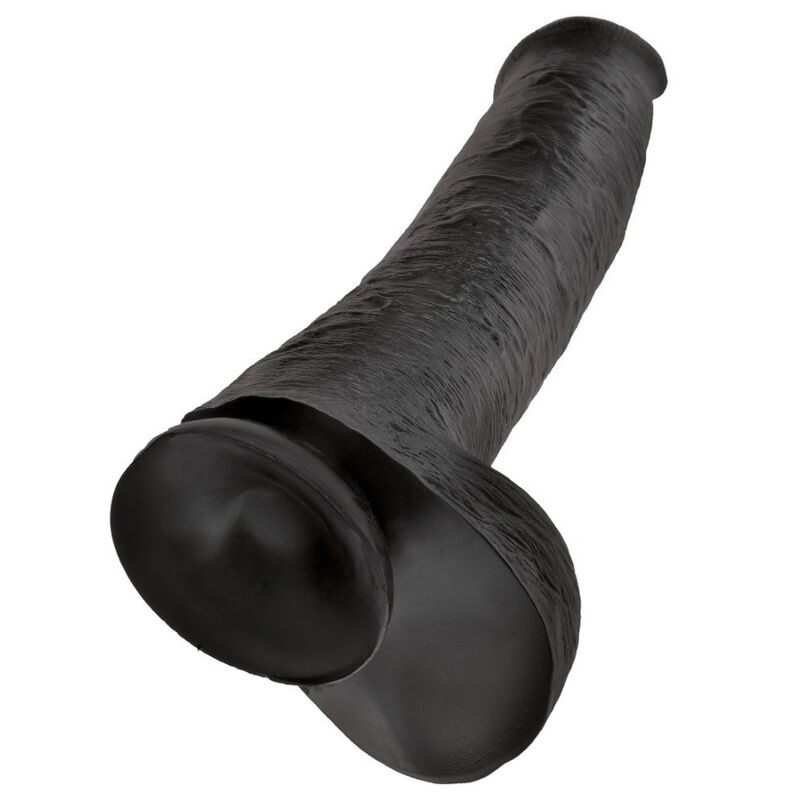 KING COCK - REALISTISCHER DILDO MIT HODEN 38 CM SCHWARZ – Bild 3