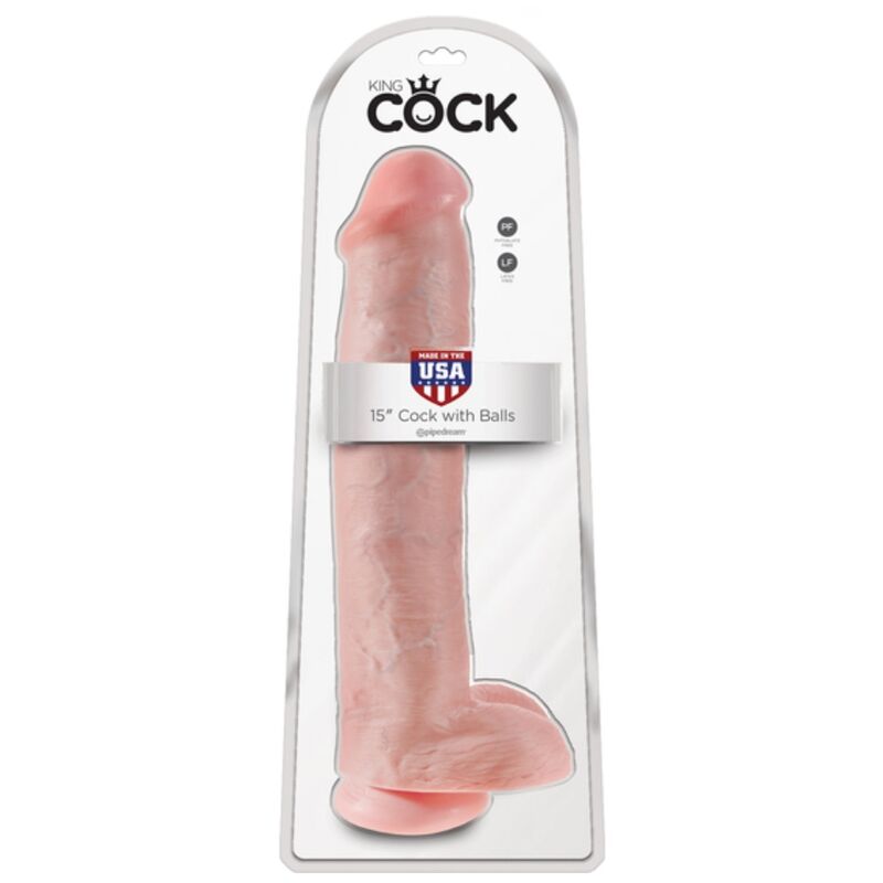 KING COCK - REALISTISCHER DILDO MIT HODEN UND SAUGKÖRPER 38 CM FLEISCH – Bild 6