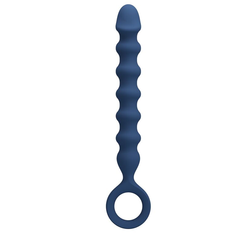 MR PLAY – BLAUE SILIKON-ANALPERLEN & ANALPLUG – Ø – 3,4 CM – 28,5 CM – Bild 5