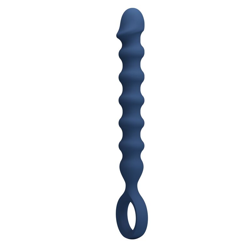 MR PLAY – BLAUE SILIKON-ANALPERLEN & ANALPLUG – Ø – 3,4 CM – 28,5 CM – Bild 6