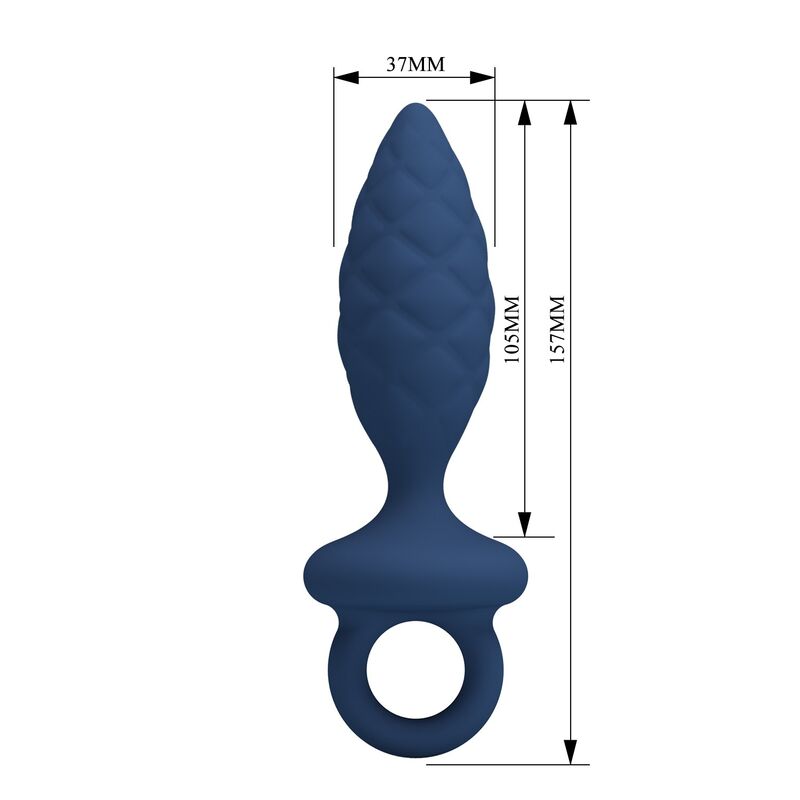 MR PLAY - STRUKTURIERTER ANALPLUG MIT RING BLAU L – Bild 6