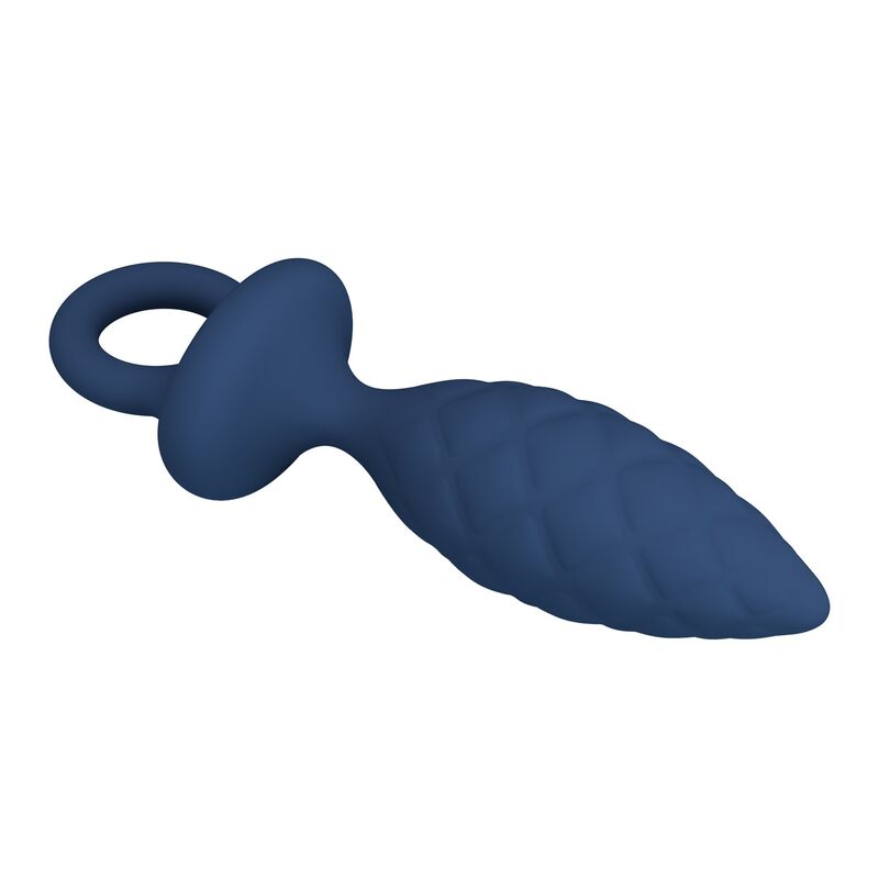 MR PLAY - STRUKTURIERTER ANALPLUG MIT RING BLAU M – Bild 6