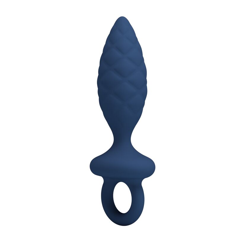 MR PLAY - STRUKTURIERTER ANALPLUG MIT RING BLAU M – Bild 3