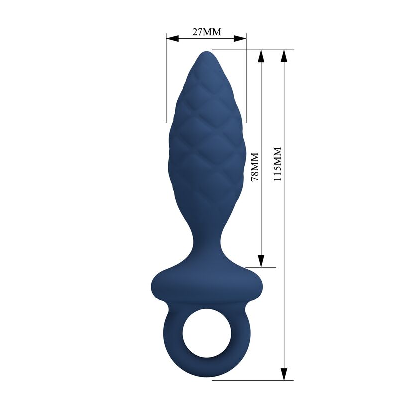 MR PLAY - STRUKTURIERTER ANALPLUG MIT RING BLAU S – Bild 4
