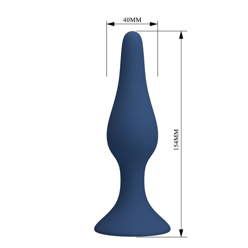 MR PLAY - KONISCHER SILIKON-ANALPLUG, BLAU, XL – Bild 7