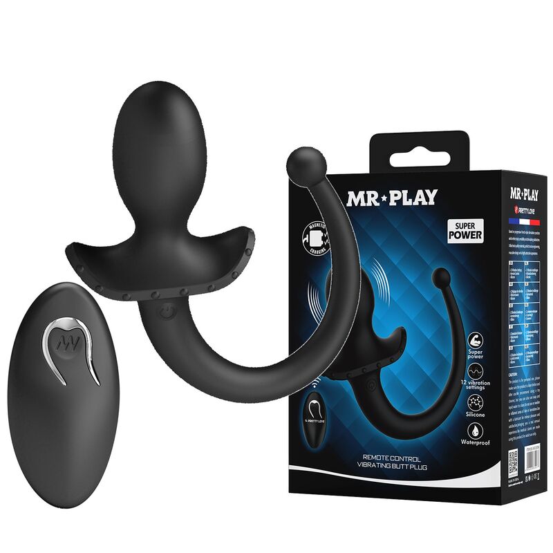 MR PLAY – KABELLOSER ANAL- UND PERINEUM-VIBRATOR MIT FERNBEDIENUNG, SCHWARZ – Bild 7