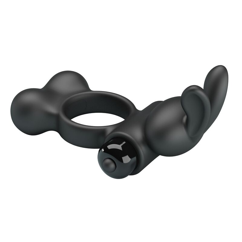 PRETTY LOVE – VIBRIERENDER PENISRING MIT HASE-STIMULATOR, 10 FUNKTIONEN, SCHWARZ – Bild 6