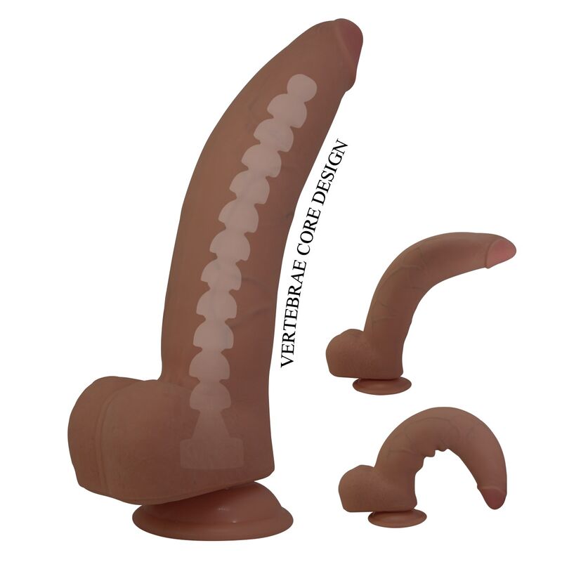 PRETTY LOVE - CUTHBERT REALISTISCHER FLEXIBLER DILDO 20 CM Ø 5 CM TPE BRAUN – Bild 7