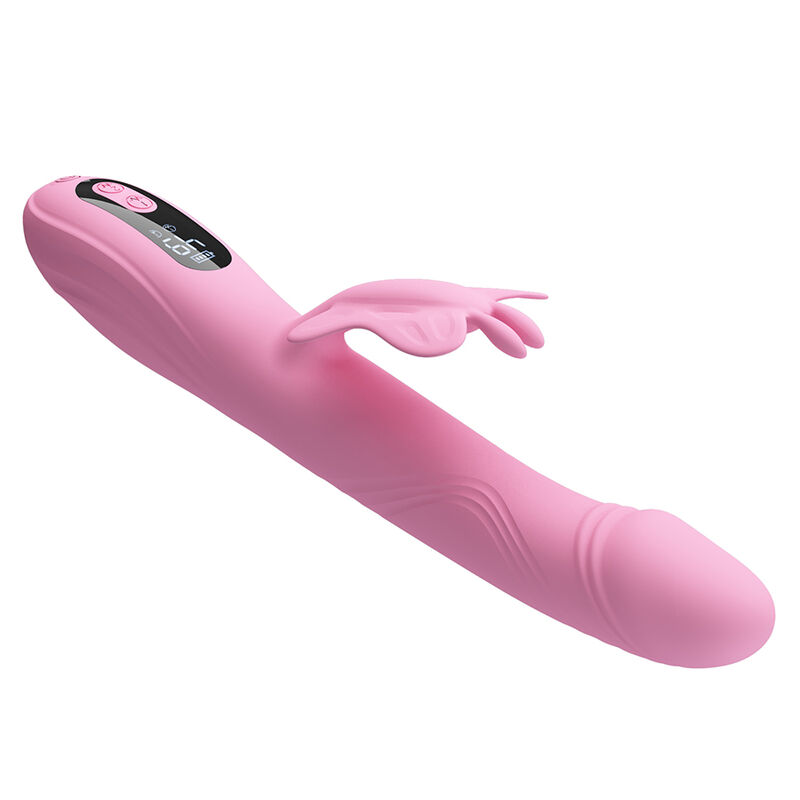 PRETTY LOVE - BELLA RABBIT VIBRATOR MIT SCHMETTERLINGS-STIMULATION UND LED PINK – Bild 3