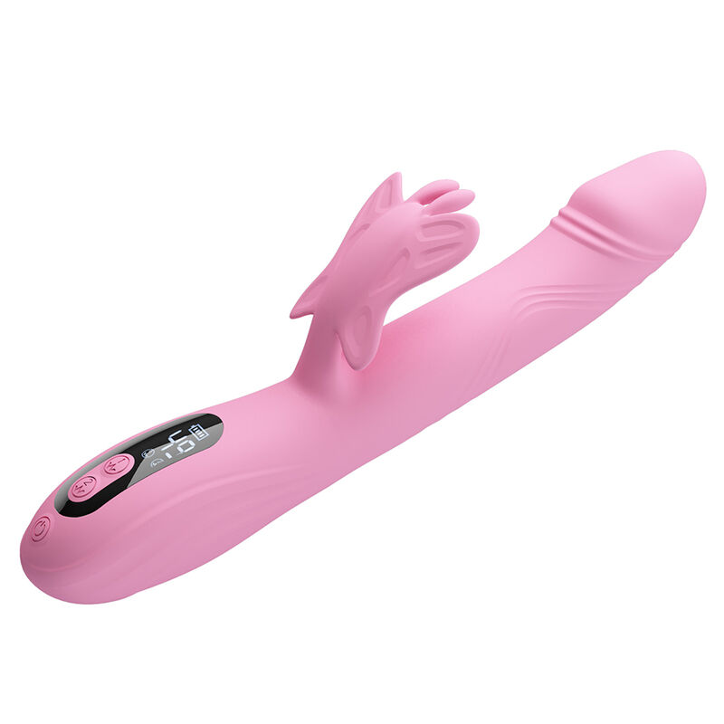 PRETTY LOVE - BELLA RABBIT VIBRATOR MIT SCHMETTERLINGS-STIMULATION UND LED PINK – Bild 6