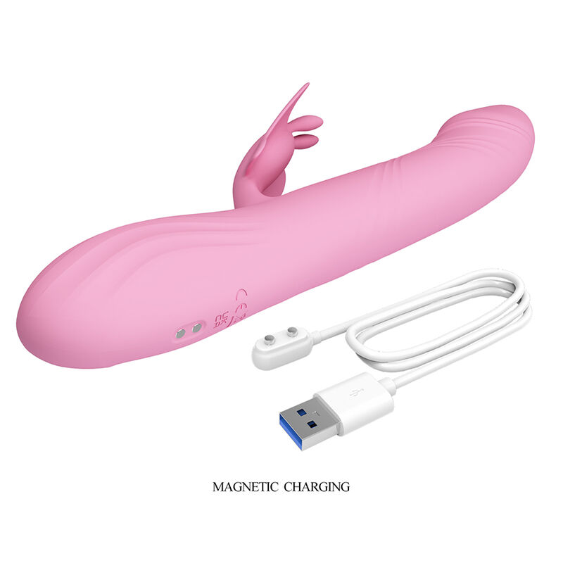 PRETTY LOVE - BELLA RABBIT VIBRATOR MIT SCHMETTERLINGS-STIMULATION UND LED PINK – Bild 10