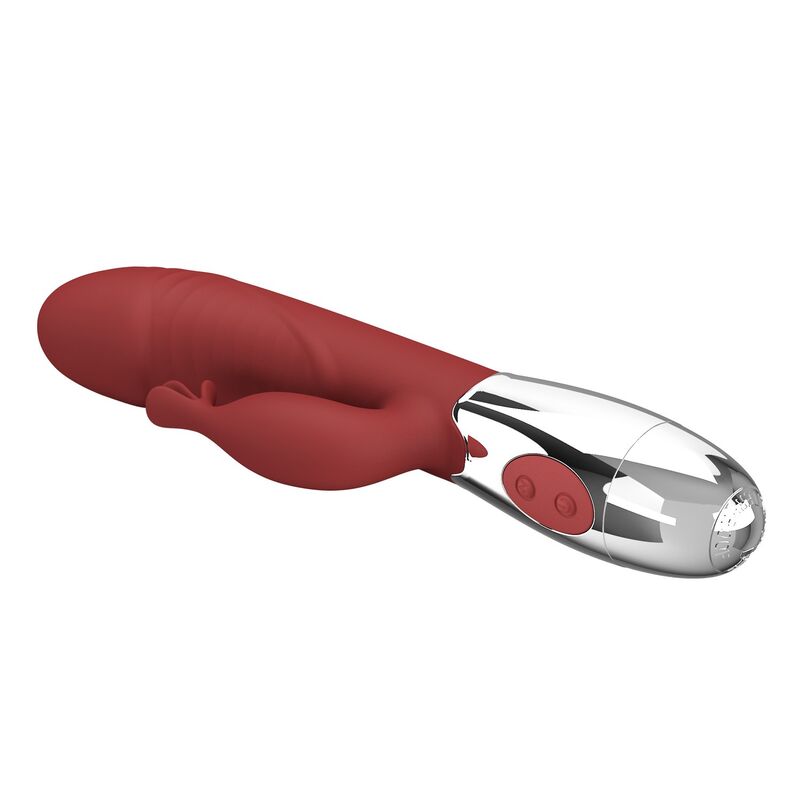 PRETTY LOVE – ROSENHOLZ-HASE-VIBRATOR MIT 30 FUNKTIONEN, USB-AUFLADBAR, ROT – Bild 10