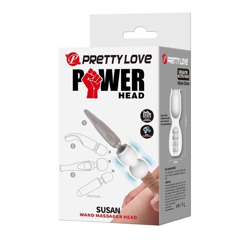 PRETTY LOVE – SUSAN POWER HEAD WAND MASSAGEAUFSATZ Ø 6,5 CM – Bild 3