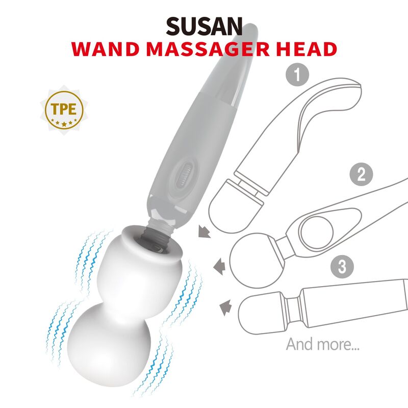 PRETTY LOVE – SUSAN POWER HEAD WAND MASSAGEAUFSATZ Ø 6,5 CM – Bild 5