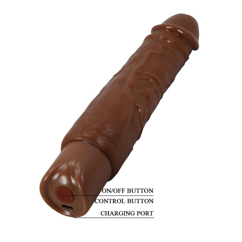 PRETTY LOVE - DUKE REALISTISCHER VIBRATOR 23,5 CM Ø 4,8 CM BRAUN – Bild 8