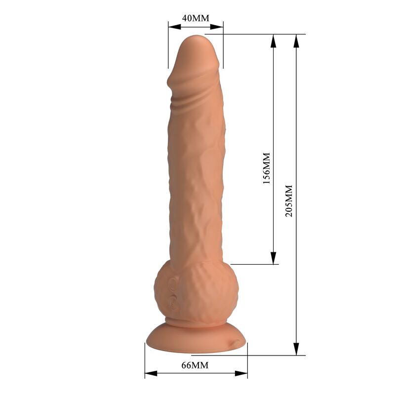 PRETTY LOVE - EREN STOSS-VIBRATIONSDILDO 20,5 CM Ø 4,5 CM NATUR – Bild 7