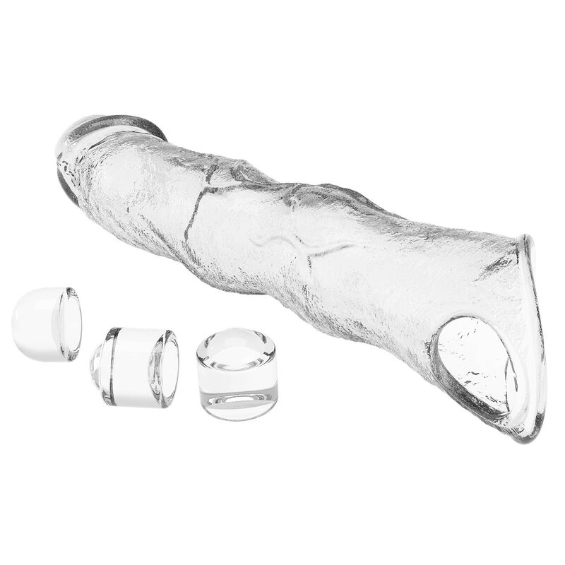 PRETTY LOVE - VERSTELLBARE PENISVERLÄNGERUNGSHÜLLE 28 CM Ø 4,5 CM TRANSPARENT – Bild 6
