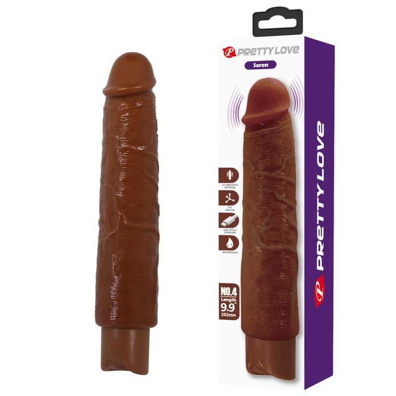 PRETTY LOVE - GAVIN REALISTISCHER VIBRATOR 25 CM Ø 5 CM BRAUN – Bild 10