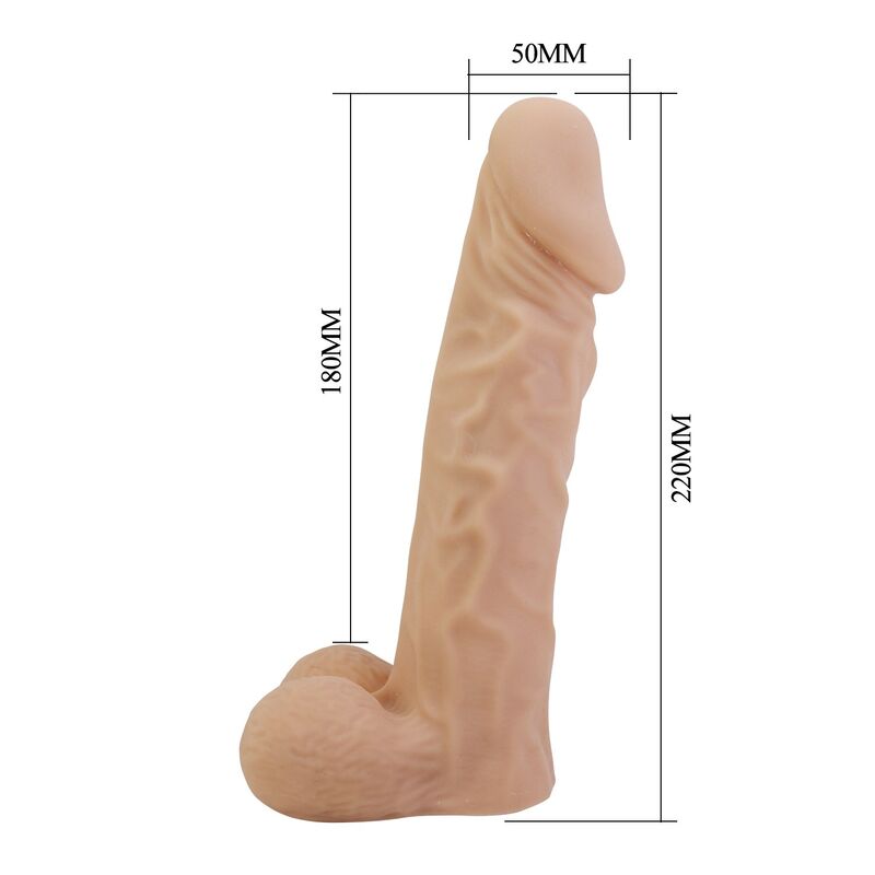 PRETTY LOVE - JOLYON HARNESS MIT FLEXIBLES DILDO 22 CM Ø 4,8 CM NATÜRLICH – Bild 4