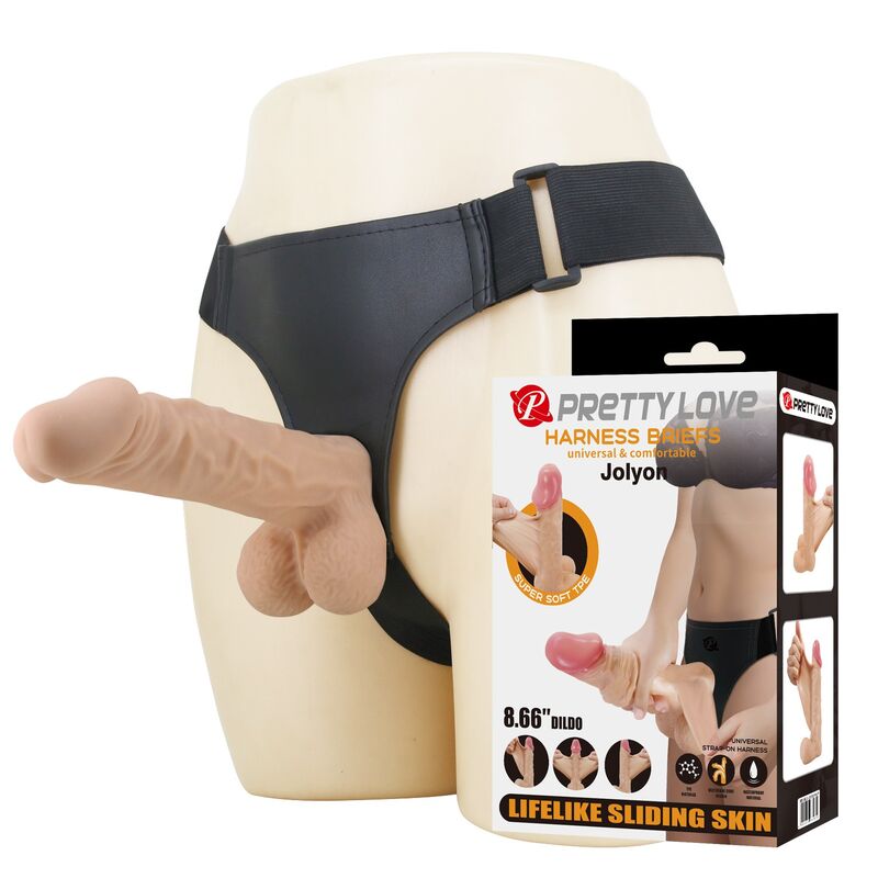 PRETTY LOVE - JOLYON HARNESS MIT FLEXIBLES DILDO 22 CM Ø 4,8 CM NATÜRLICH – Bild 6