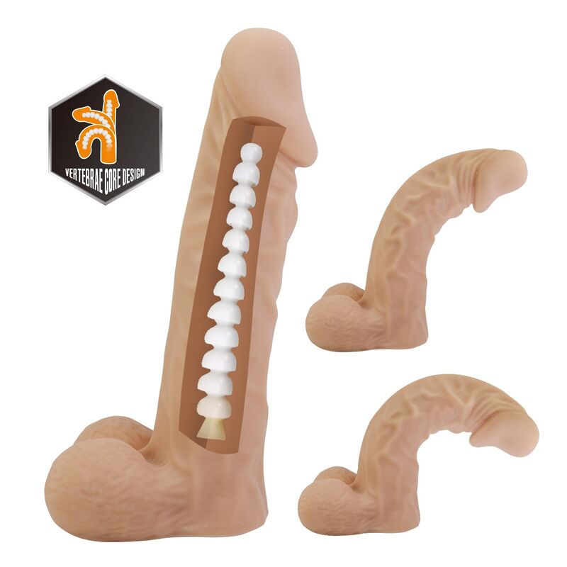 PRETTY LOVE - JOLYON HARNESS MIT FLEXIBLES DILDO 22 CM Ø 4,8 CM NATÜRLICH – Bild 5