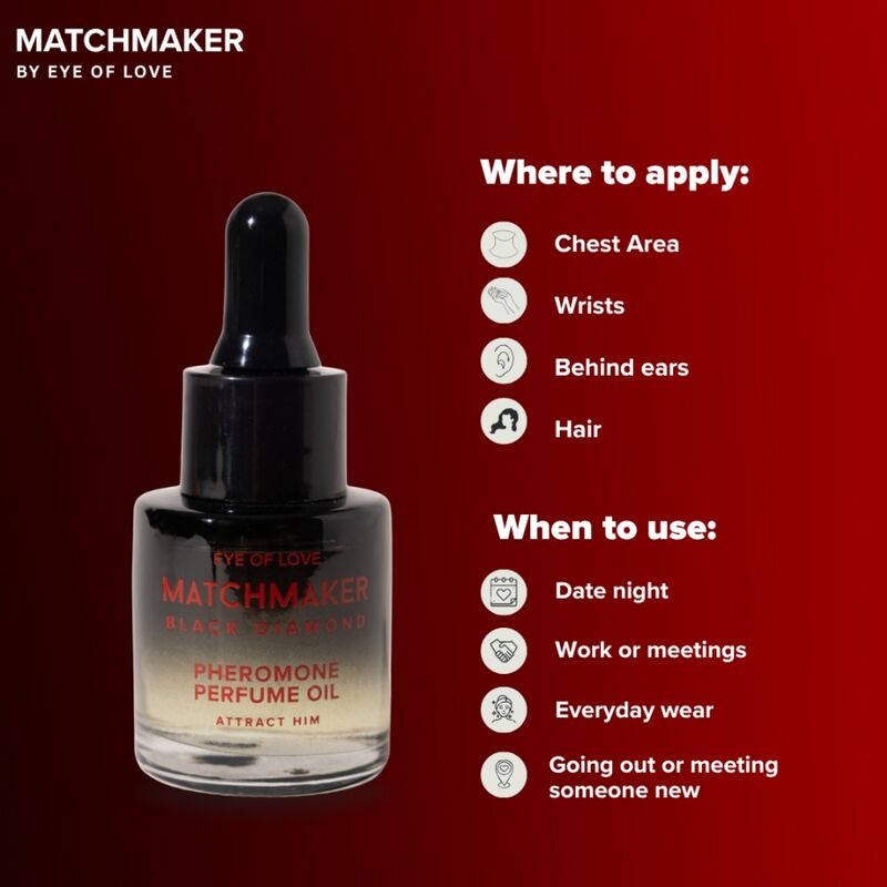 EYE OF LOVE – MATCHMAKER BLACK DIAMOND PHEROMON PARFÜMÖL 20 ML – Bild 6