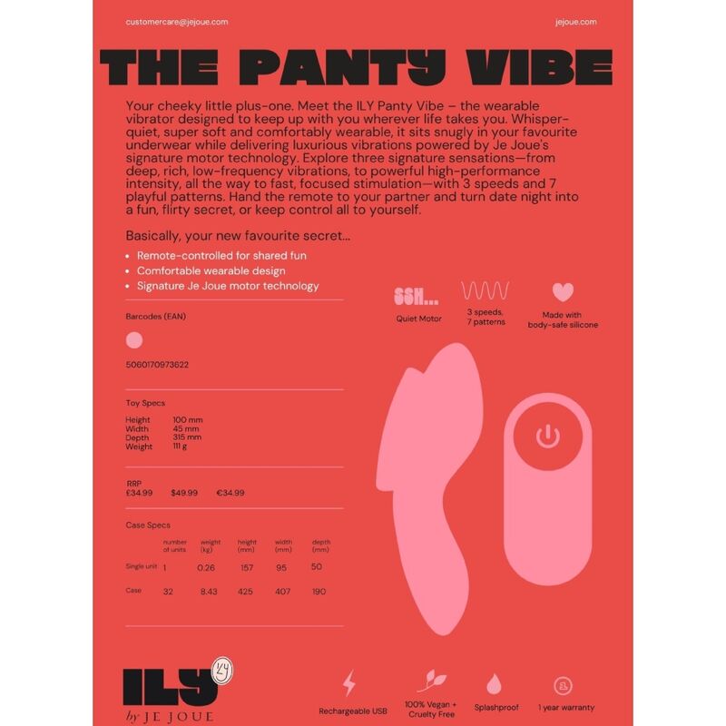 JE JOUE - ILY PANTY VIBE FERNBEDIENUNGS-INTIMVIBRATOR – Bild 13