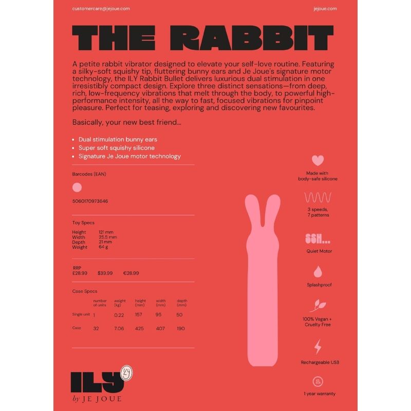 JE JOUE – ILY RABBIT BULLET WIEDERAUFLADBARER INTIMVIBRATOR – Bild 12