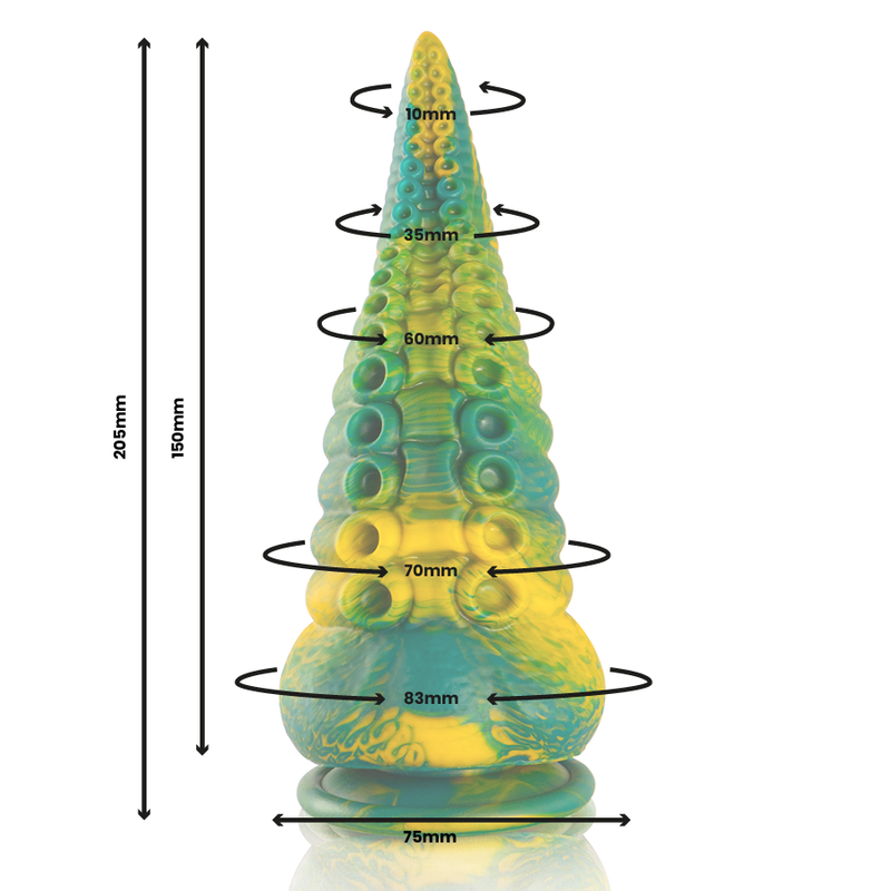 EPIC - CETUS GRÜNER TENTAKEL-DILDO, GROSSE GRÖSSE – Bild 5