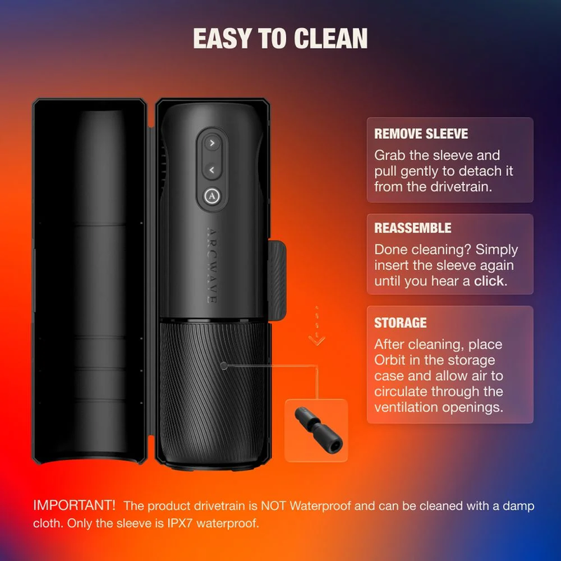 ARCWAVE - ORBIT 360° DREHBARER MÄNNLICHER MASTURBATOR MIT APP-STEUERUNG SCHWARZ – Bild 5