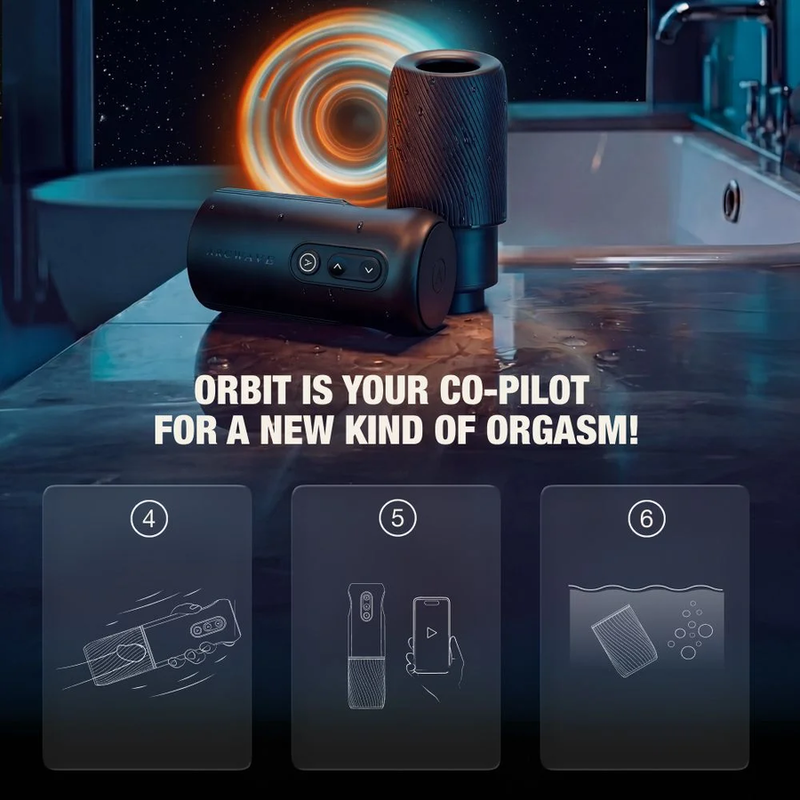 ARCWAVE - ORBIT 360° DREHBARER MÄNNLICHER MASTURBATOR MIT APP-STEUERUNG SCHWARZ – Bild 9