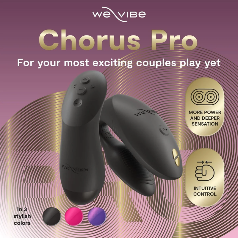 WE-VIBE - CHORUS PRO PREMIUM PAARVIBRATOR SATIN SCHWARZ – Bild 8